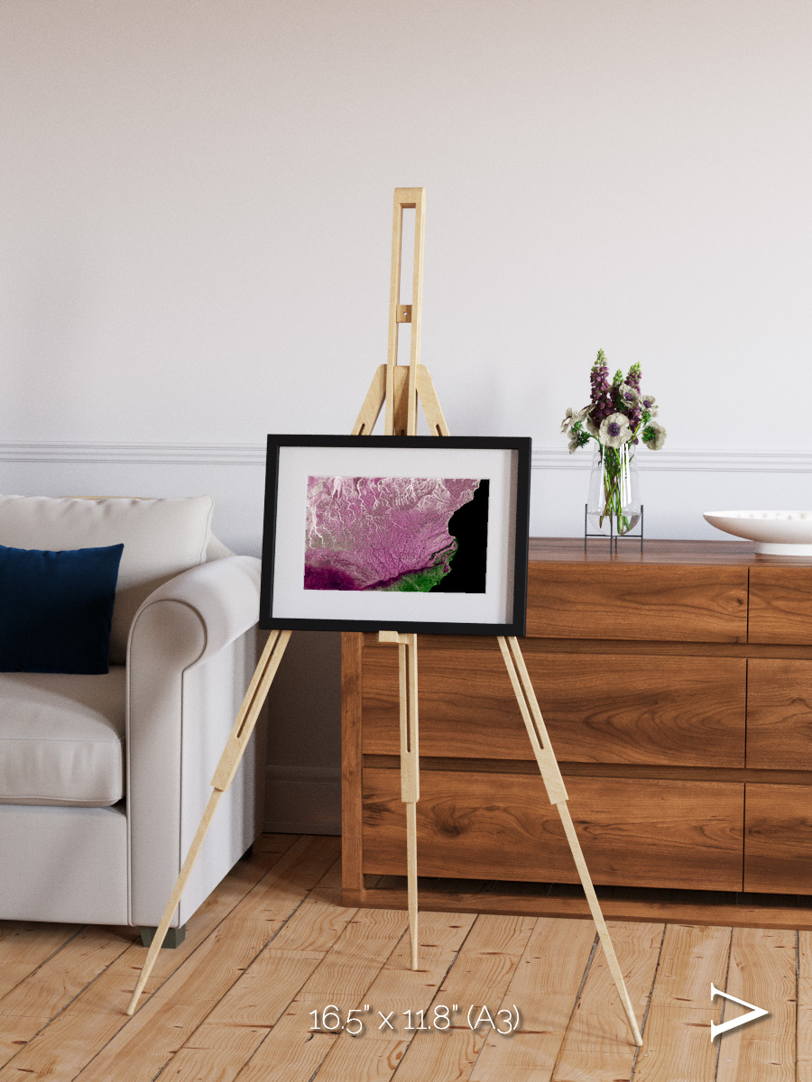 Monsoon Divide, Dhofar Framed & Mounted Print