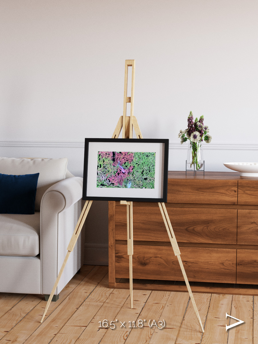 Ice River, Yellowknife Wetlands Framed & Mounted Print