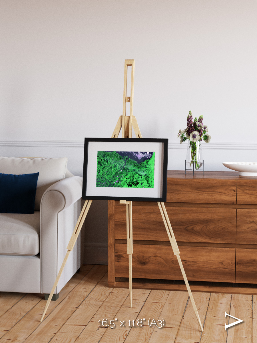 Polar Flow, Yukon Delta Framed & Mounted Print