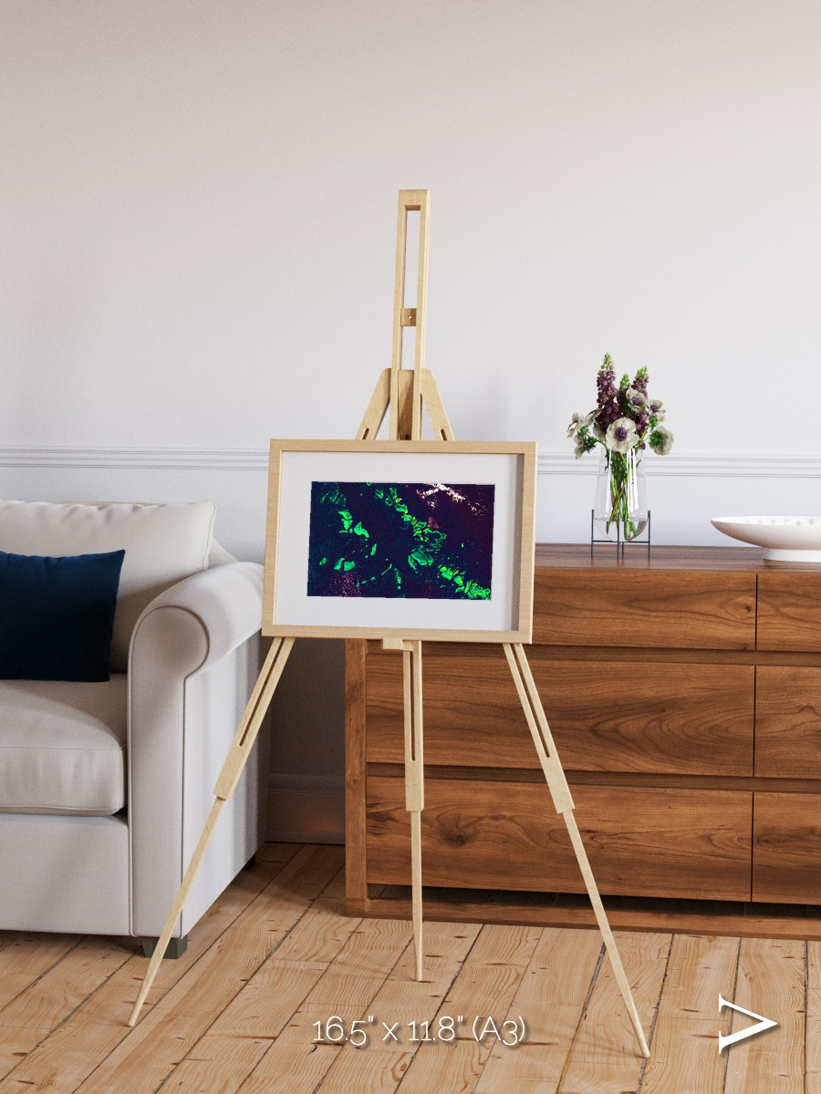 Patterned Ground, Great Barrier Reef Framed & Mounted Print