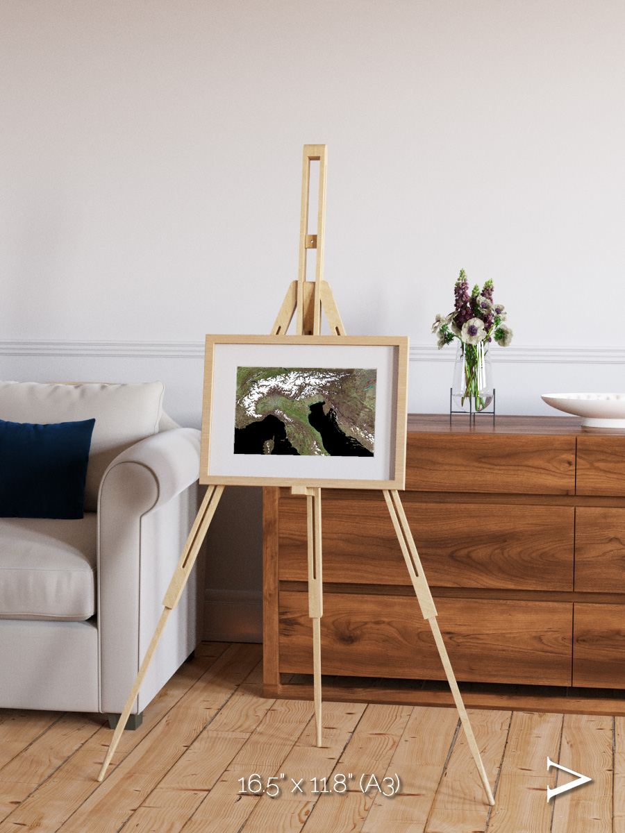 Tidal Patterns, Mediterranean Sea Framed & Mounted Print