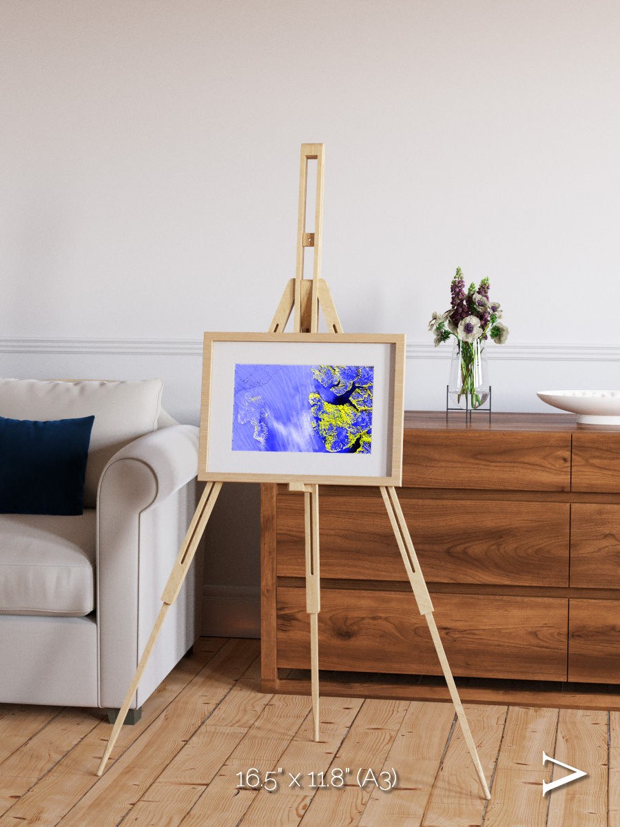 Islands in Snow, High Arctic Framed & Mounted Print