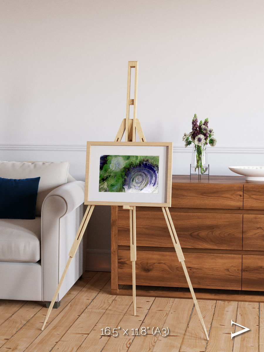 Dormant Giants, Richat Structure Framed & Mounted Print