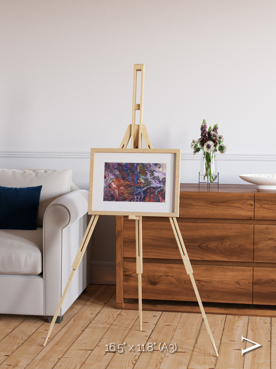 Geologic Tapestry, Asharah Fault Zone Framed & Mounted Print
