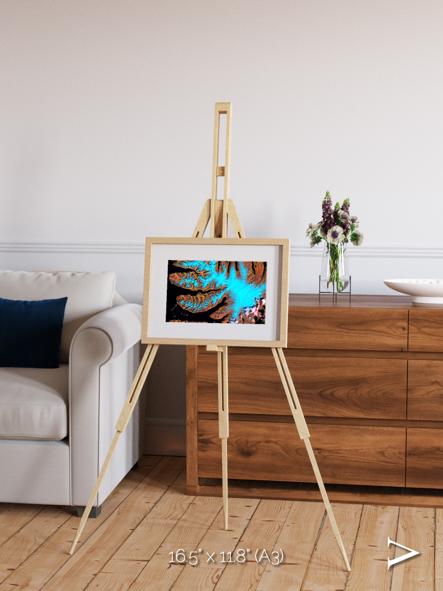 Frozen Currents, West Fjords Framed & Mounted Print