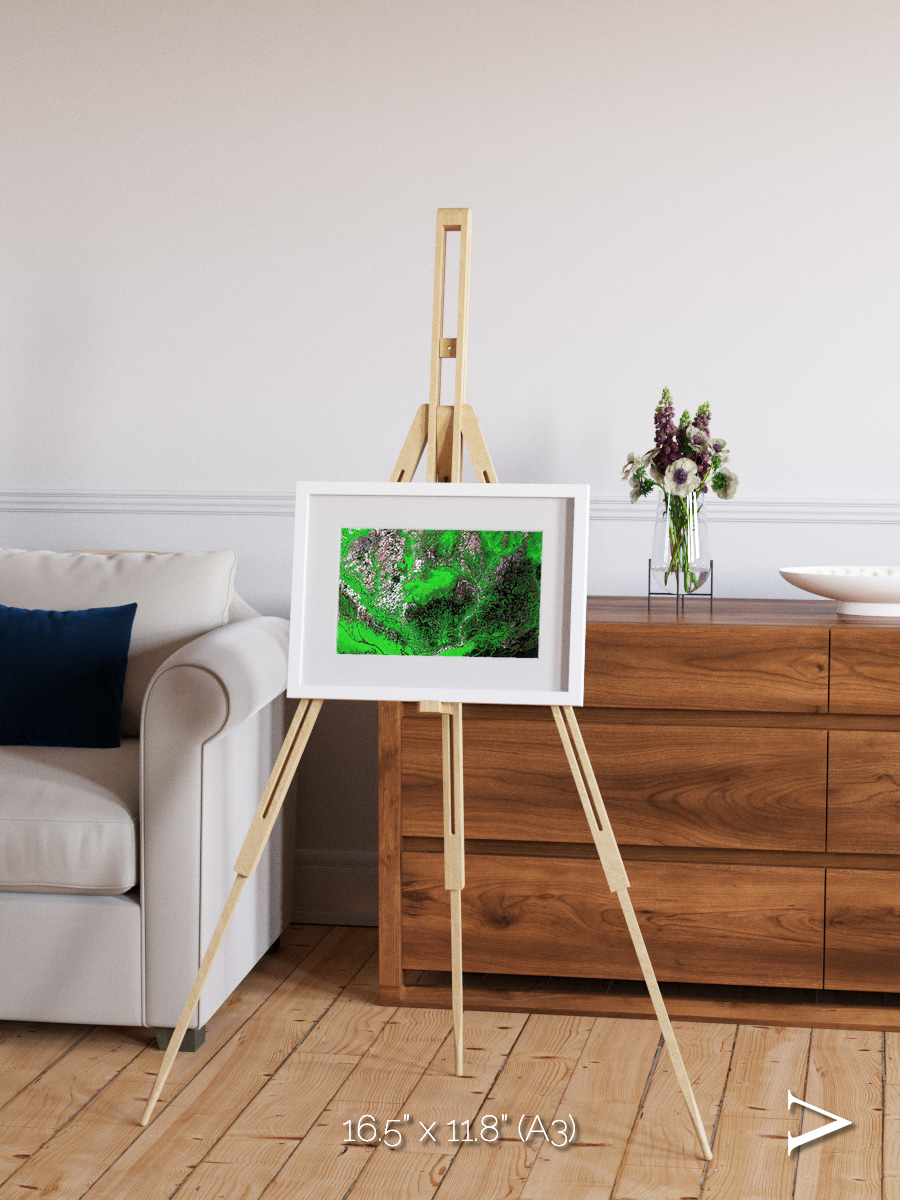 Ribbon River, Araca River Framed & Mounted Print