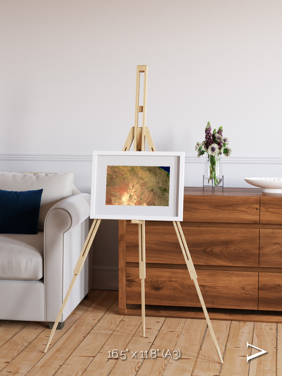 Winding Waters, Australia Framed & Mounted Print