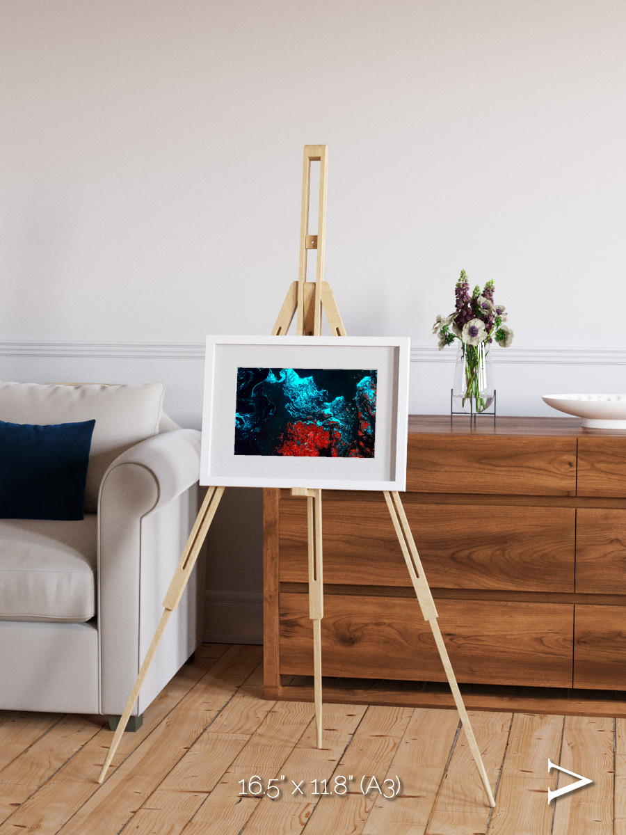 Island Sanctuary, Ghostly Grease Ice Framed & Mounted Print