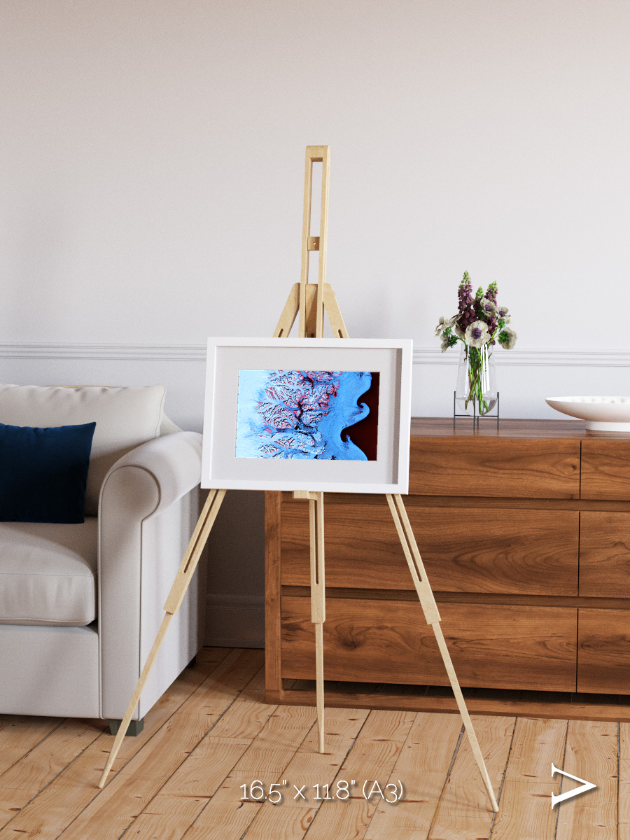 Polar Flow, Ice Waves Framed & Mounted Print