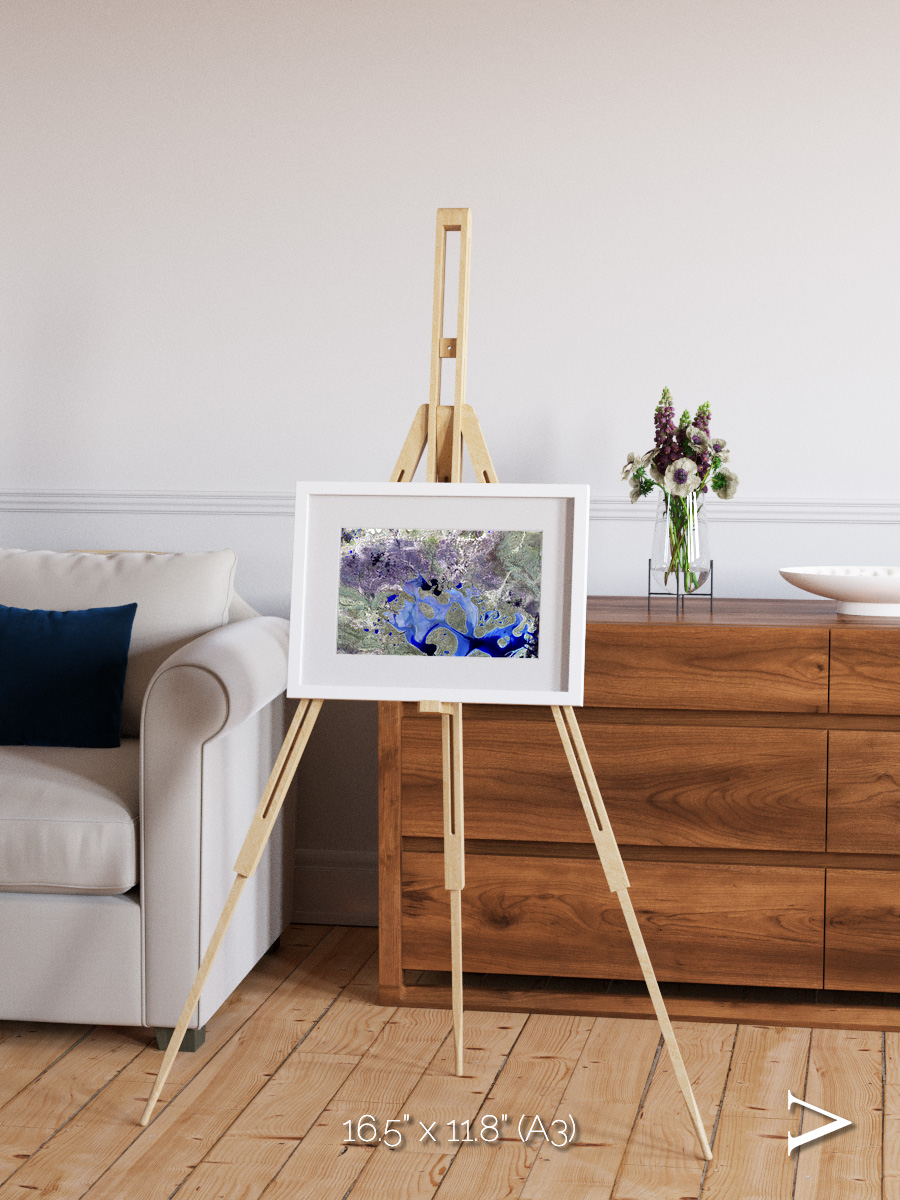 Lake Lines, Lake Carnegie Framed & Mounted Print