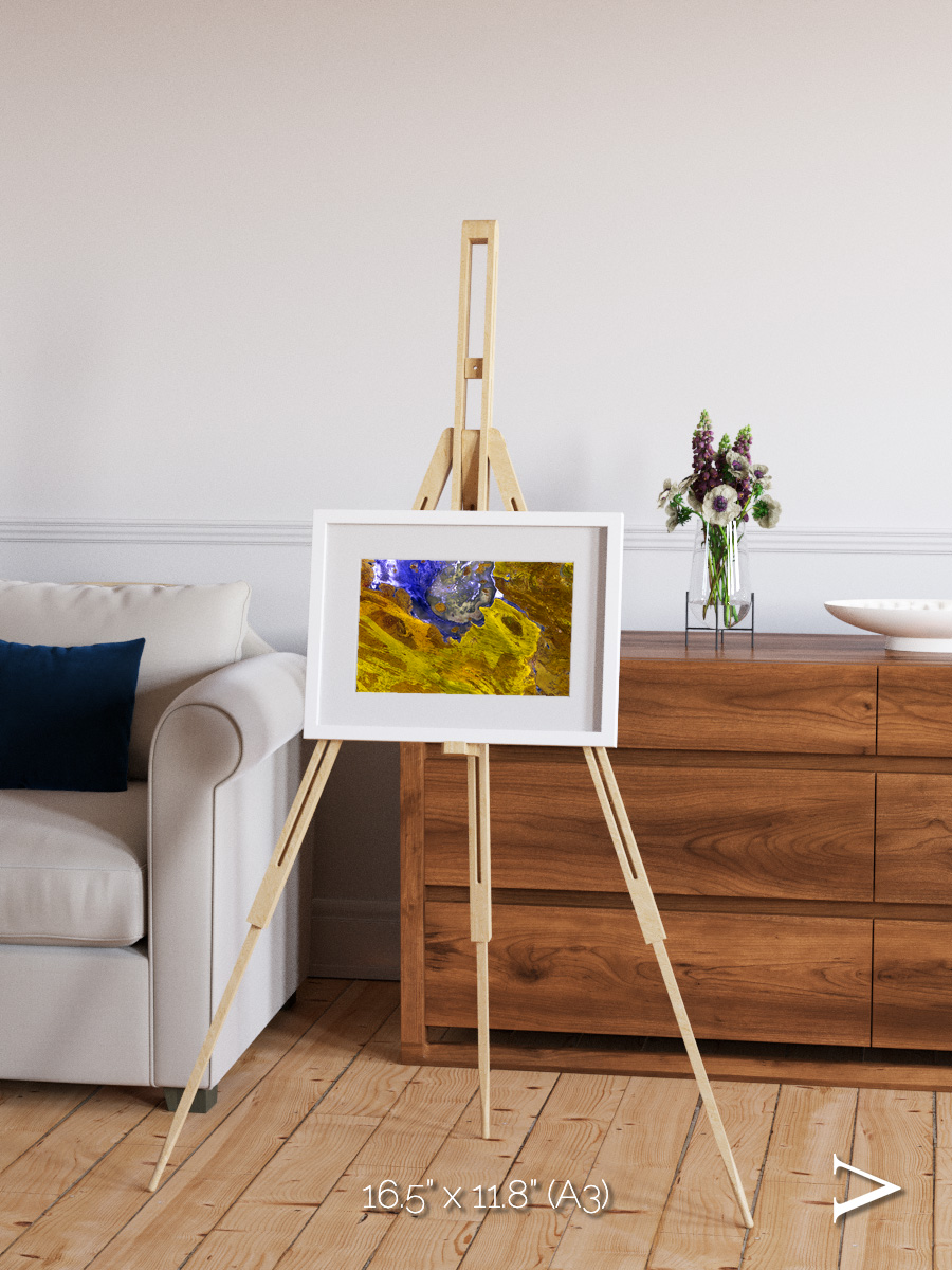 Saline Patterns, Lake Disappointment Framed & Mounted Print