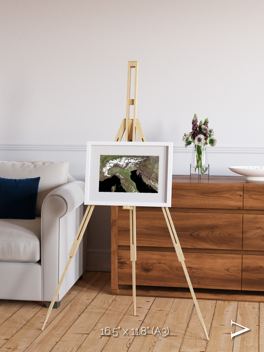 Tidal Patterns, Mediterranean Sea Framed & Mounted Print
