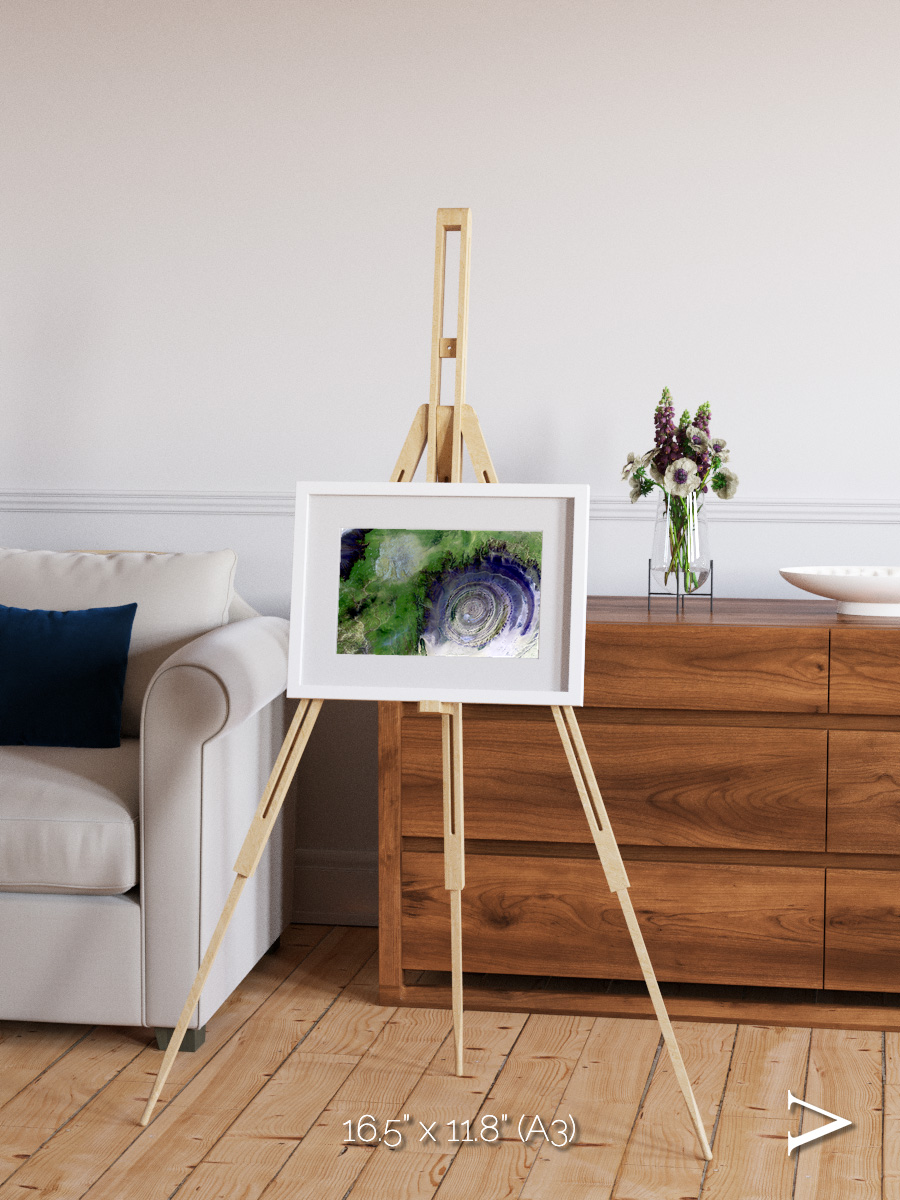 Dormant Giants, Richat Structure Framed & Mounted Print