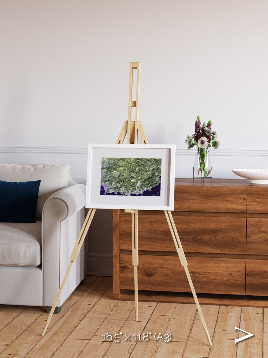 Bay and Shore, Southern Coast of France Framed & Mounted Print