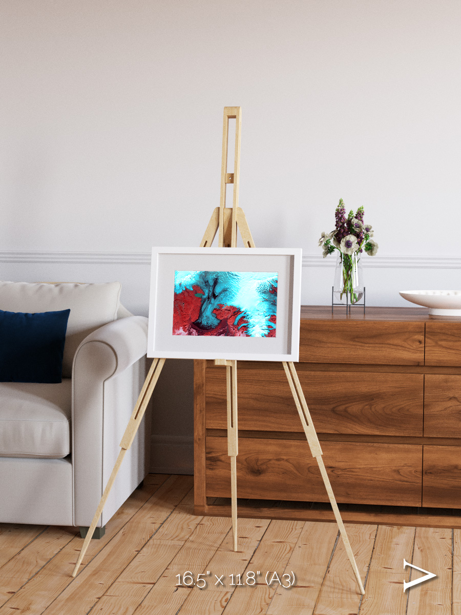 Polar Flow, Vatnajokull Glacier Ice Cap Framed & Mounted Print