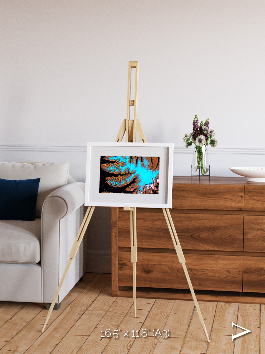 Frozen Currents, West Fjords Framed & Mounted Print