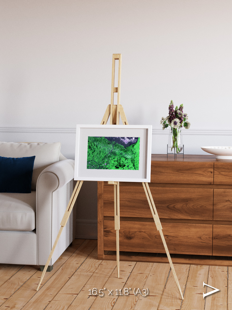 Polar Flow, Yukon Delta Framed & Mounted Print