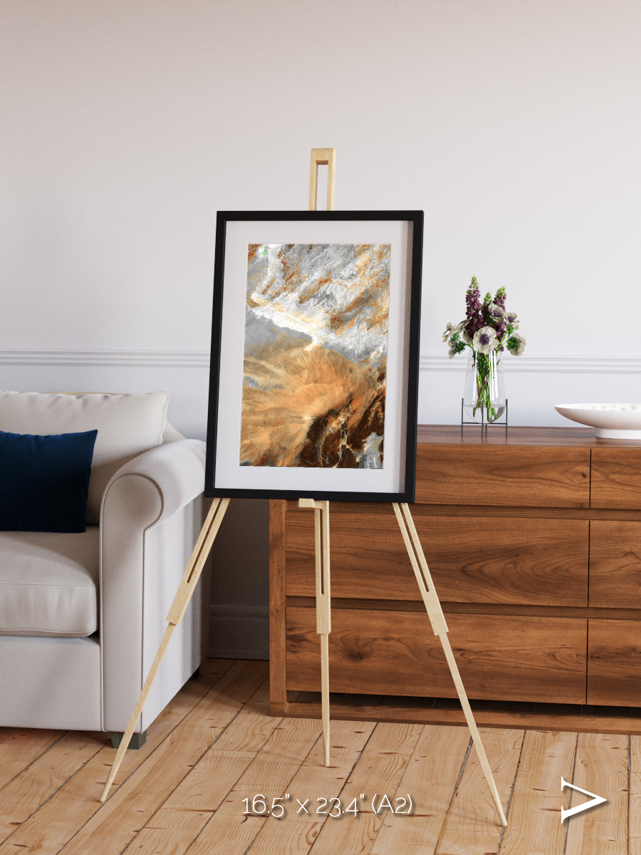 Etched Sands, Algerian Sahara Framed & Mounted Print