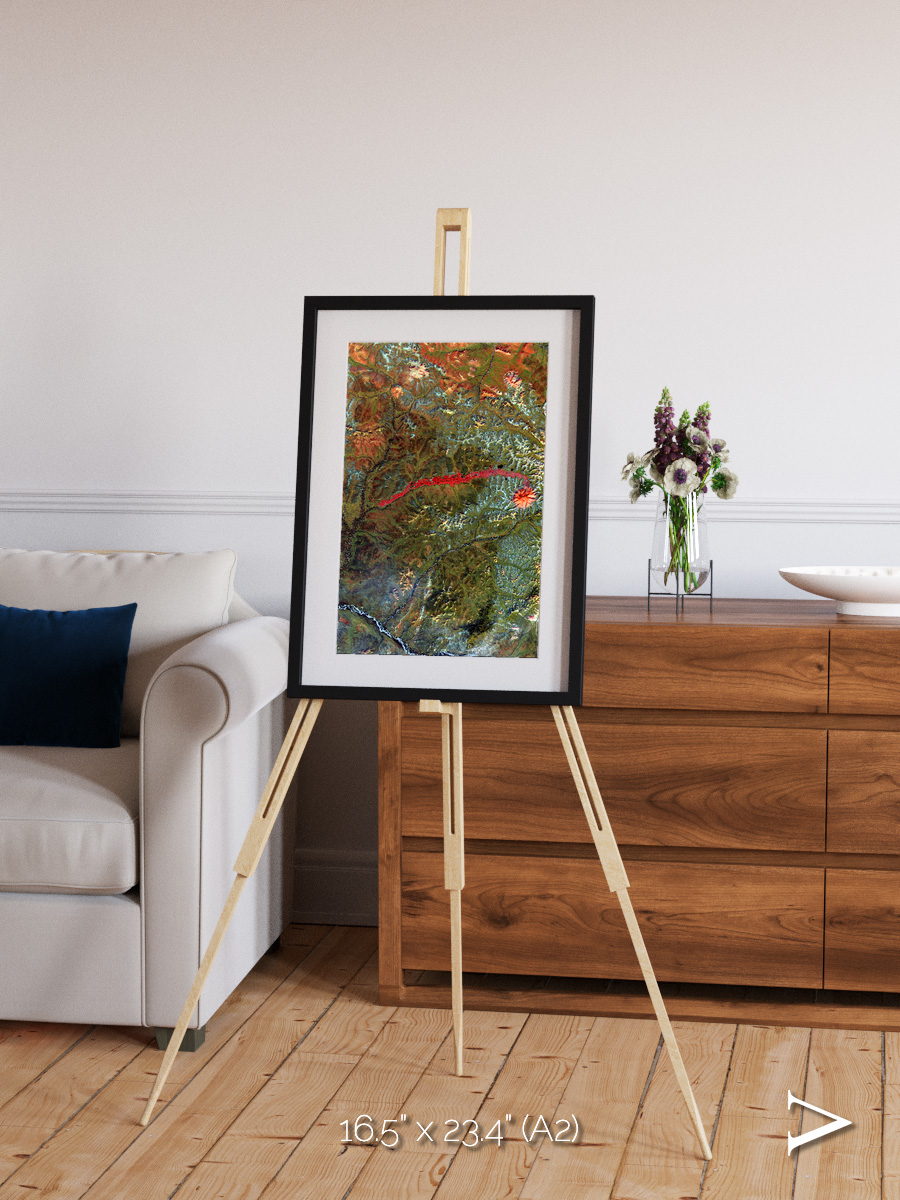 Ash and Stone, Anyuyskiy Volcano Framed & Mounted Print