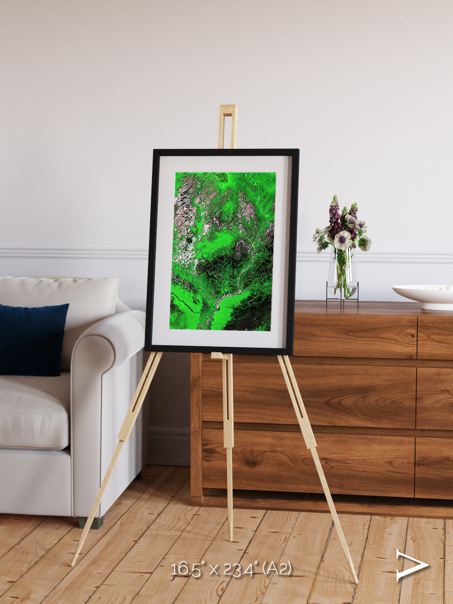 Ribbon River, Araca River Framed & Mounted Print