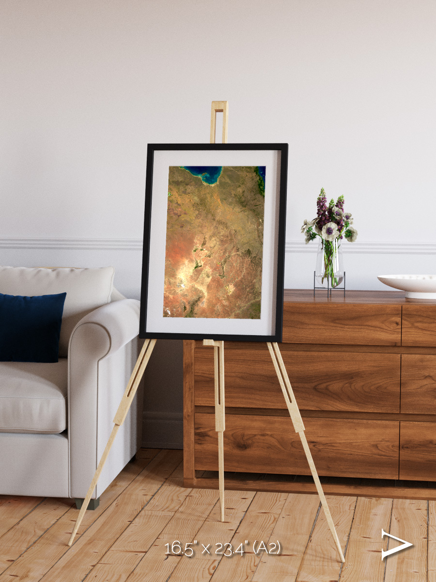 Winding Waters, Australia Framed & Mounted Print