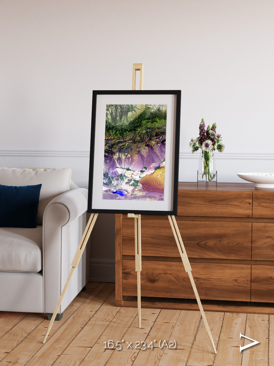 Saline Patterns, Bogda Mountains Framed & Mounted Print
