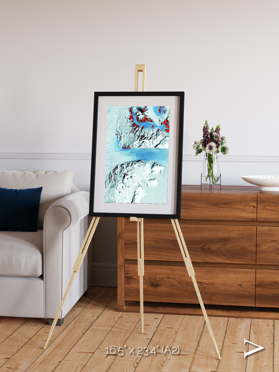River of Ice, Byrd Glacier Framed & Mounted Print