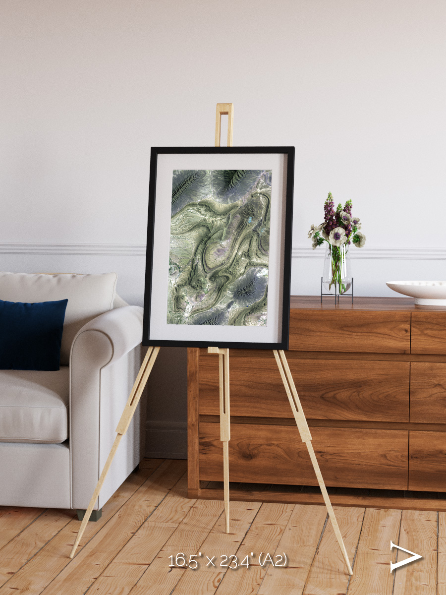 Rugged Relief, Coahuila Mexico Framed & Mounted Print