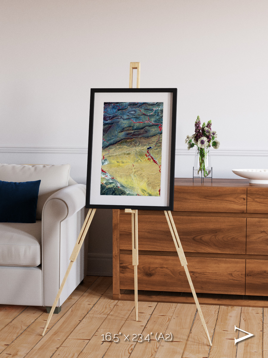 Crimson Veins, Atlas Mountains Framed & Mounted Print