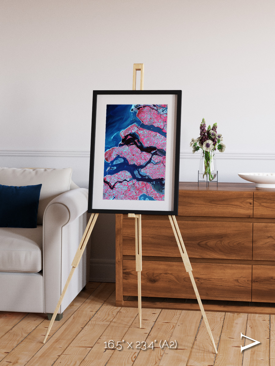 Windward Isles, Delta Region Netherlands Framed & Mounted Print