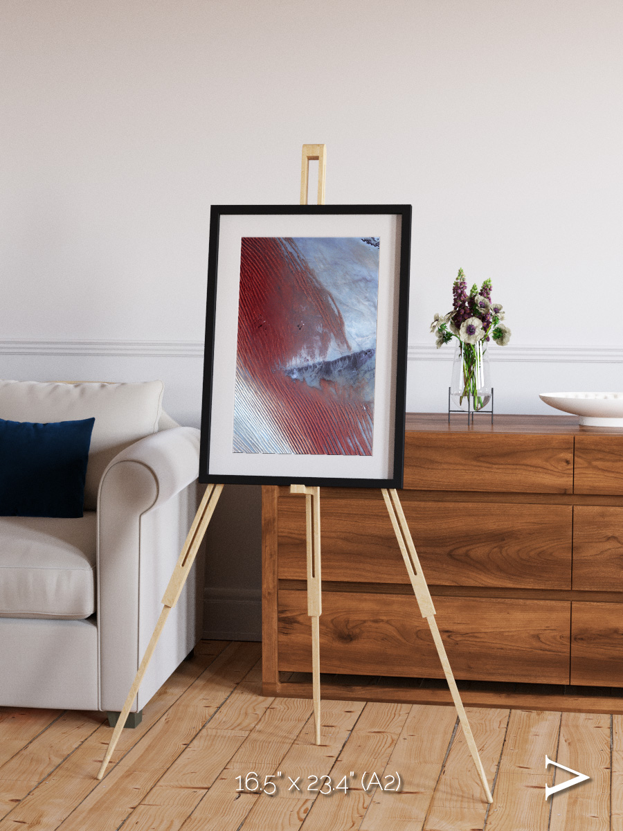 Wind Signatures, Empty Quarter Framed & Mounted Print
