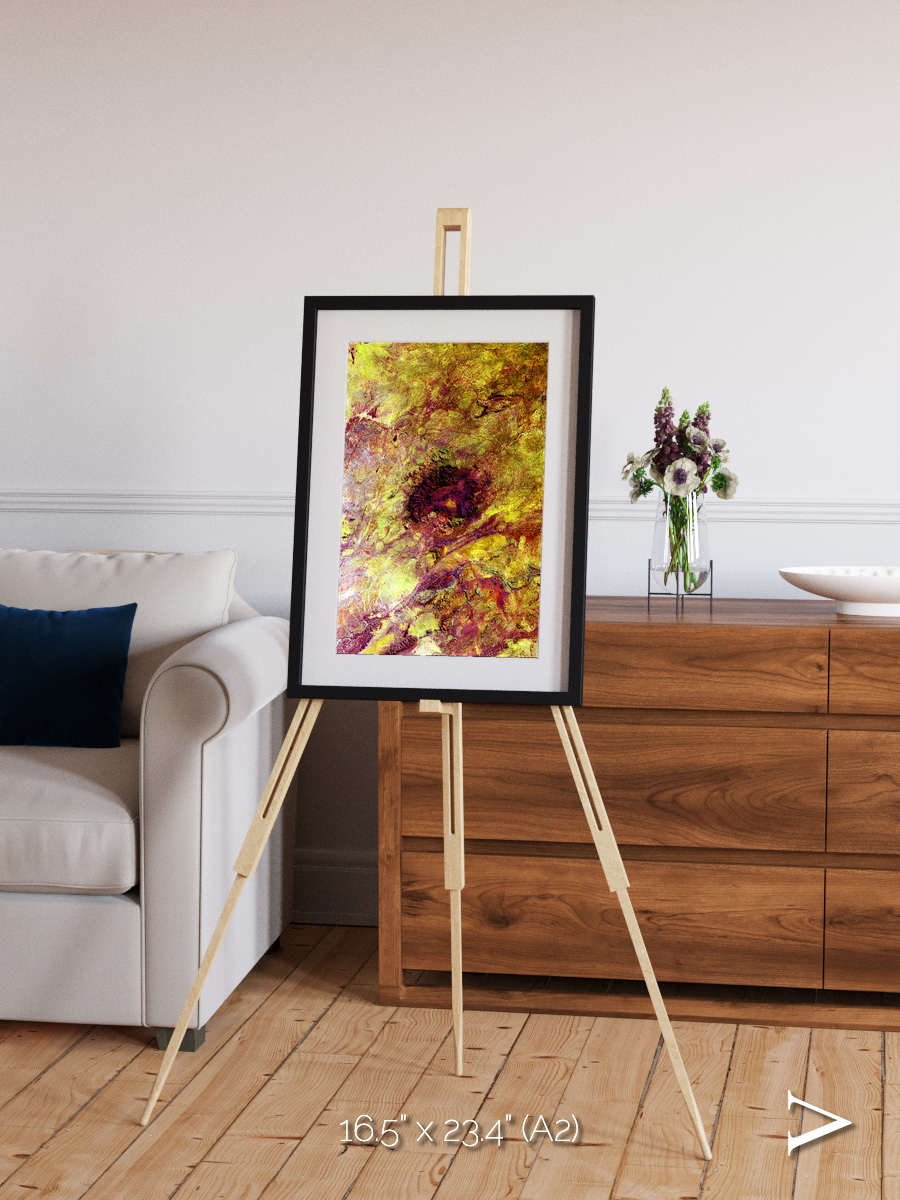 Magma Plains, Erongo Massif Framed & Mounted Print