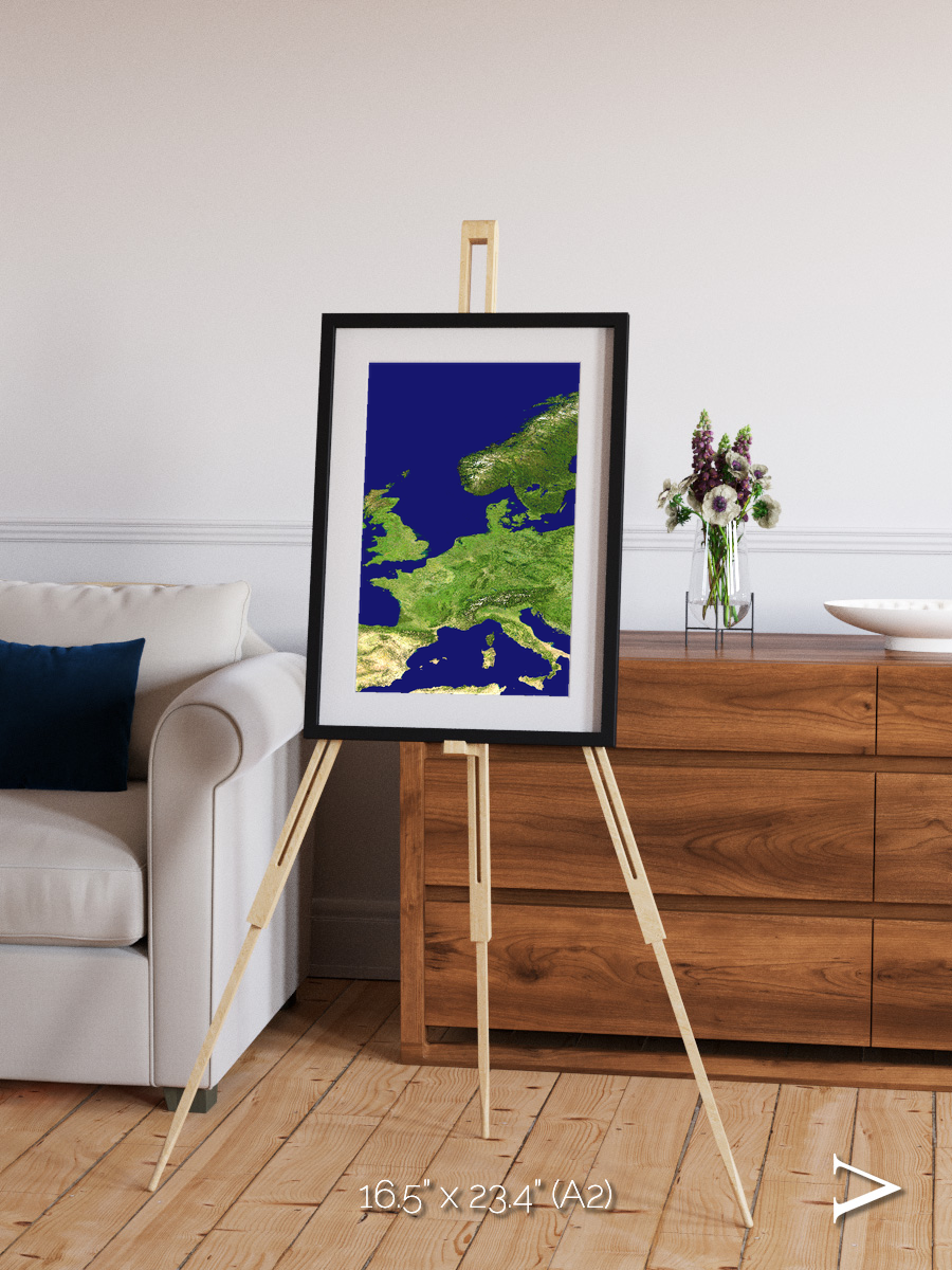 Arctic Outpost, Europe Framed & Mounted Print