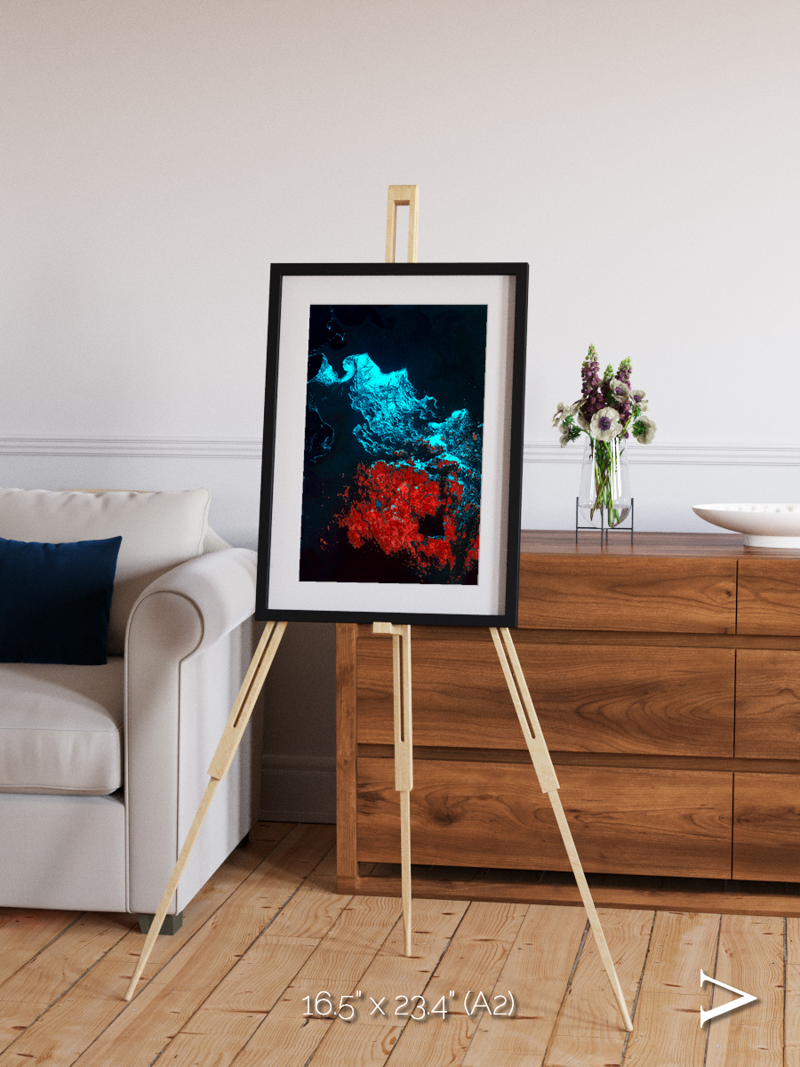 Island Sanctuary, Ghostly Grease Ice Framed & Mounted Print