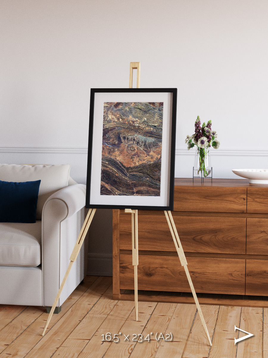Volcanic Palette, Gosses Bluff Framed & Mounted Print