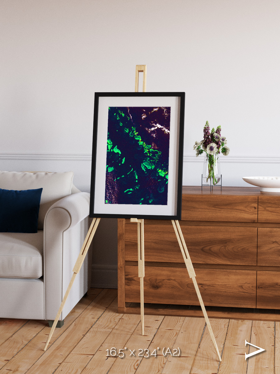 Patterned Ground, Great Barrier Reef Framed & Mounted Print