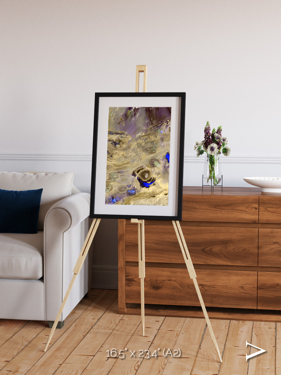 Salt Mirror, Great Salt Desert Framed & Mounted Print