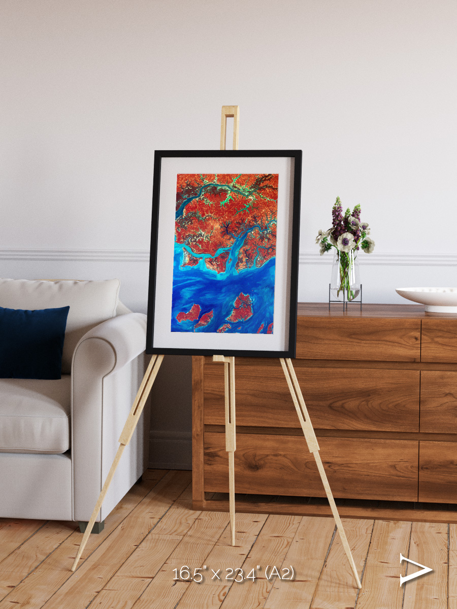 River and Plain, Guinea-Bissau Framed & Mounted Print