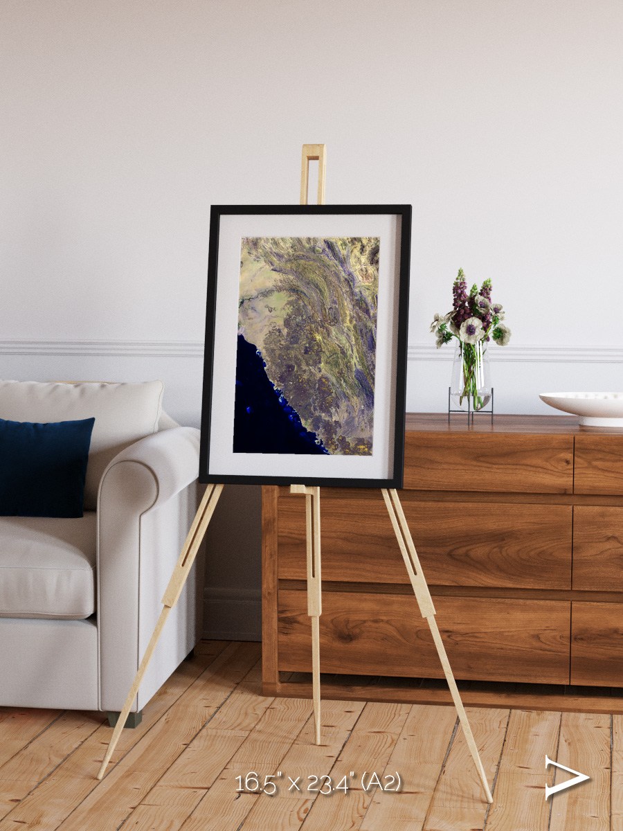 Fire Fields, Harrat Al Birk Framed & Mounted Print