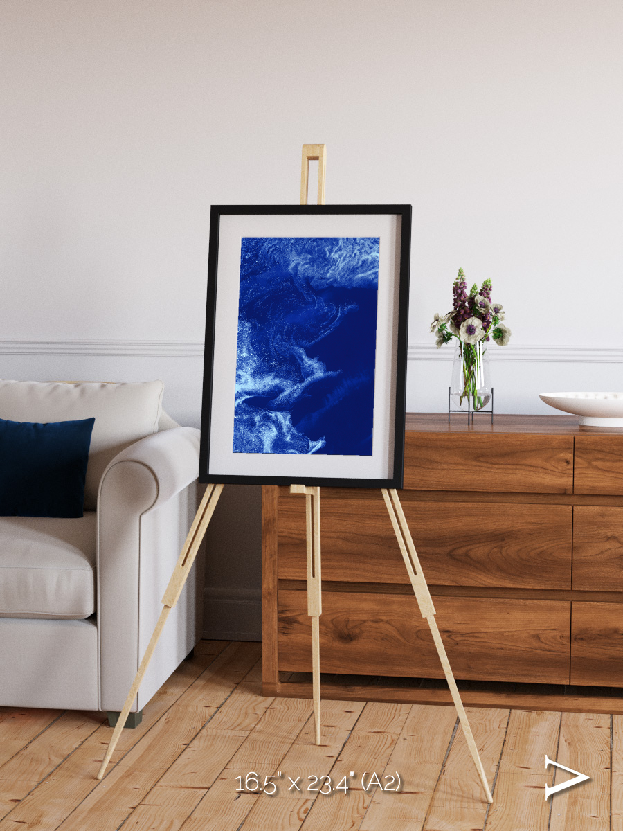 Wind Signatures, Ice Stars Framed & Mounted Print