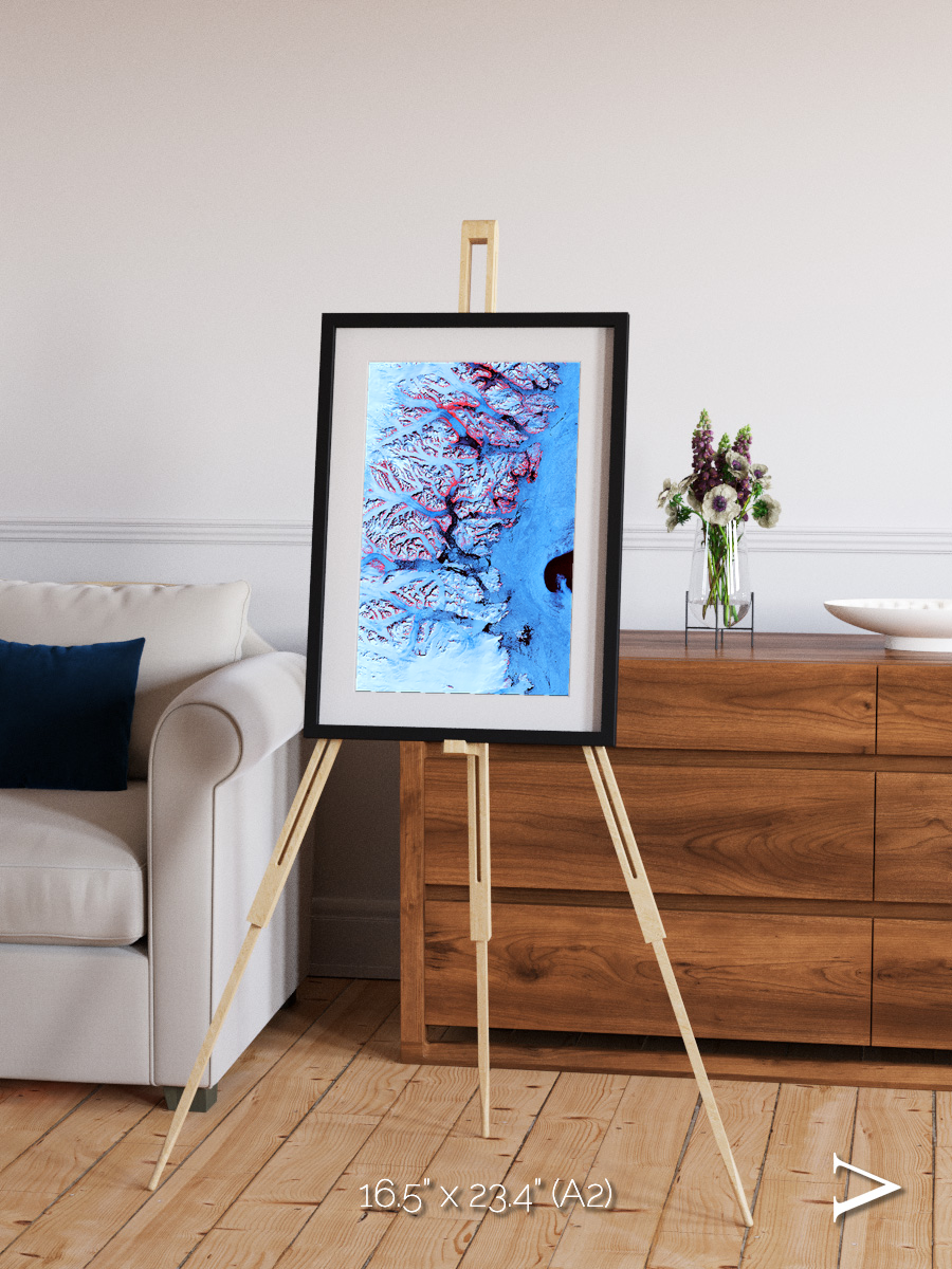 Polar Flow, Ice Waves Framed & Mounted Print