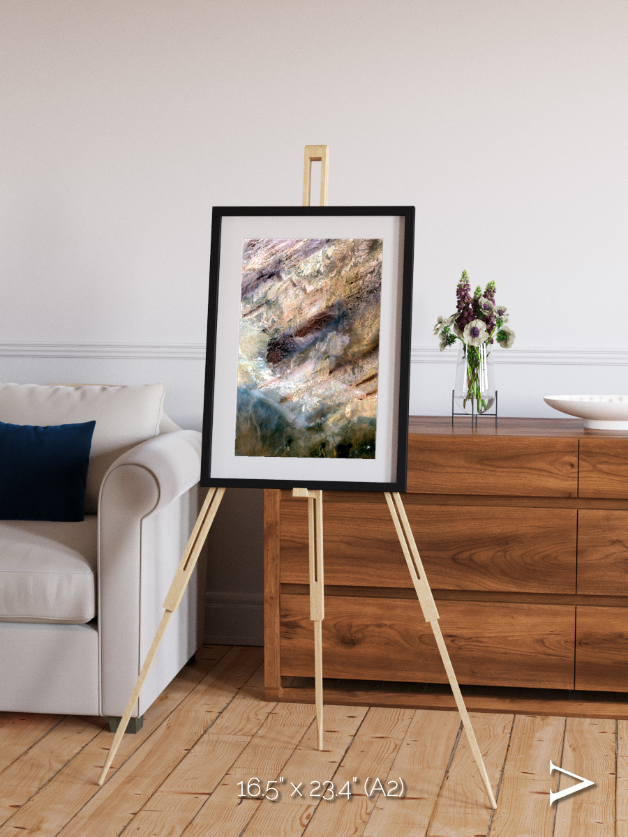 Lava Lines, Impact Framed & Mounted Print