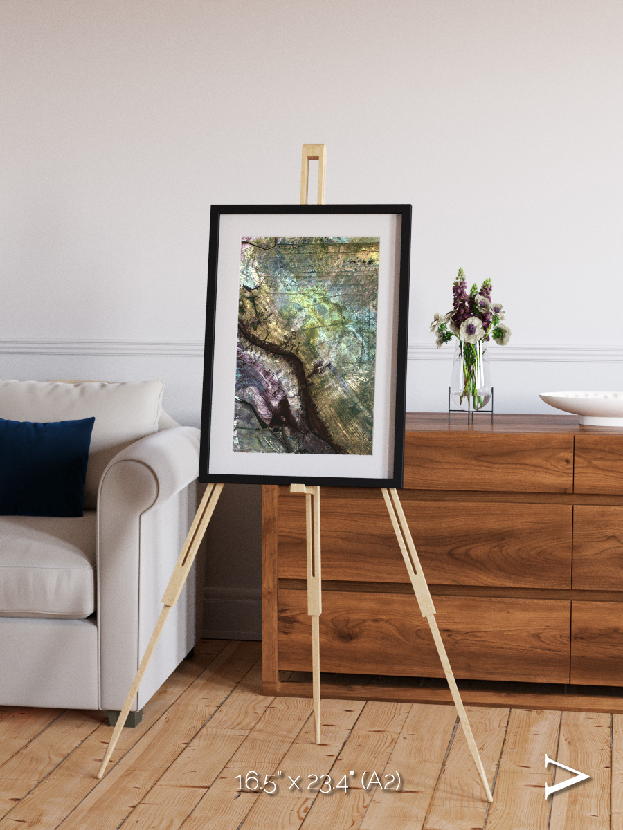 Floodplain Lines, Iraqi Emplacement Framed & Mounted Print