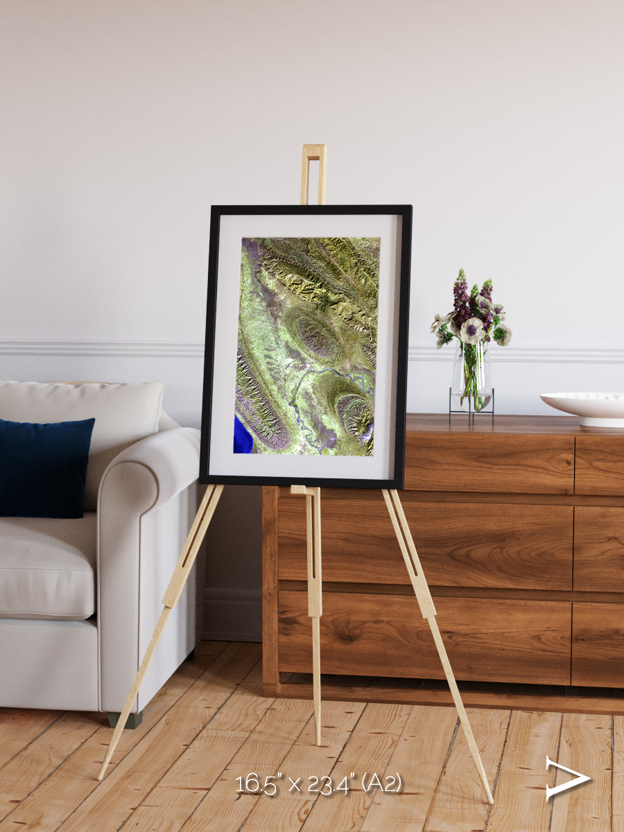 Channel Lines, Konari Iran Framed & Mounted Print