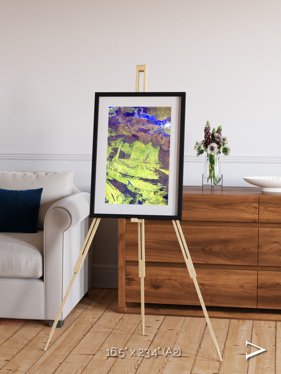 Lake Lines, Lake Amadeus Framed & Mounted Print