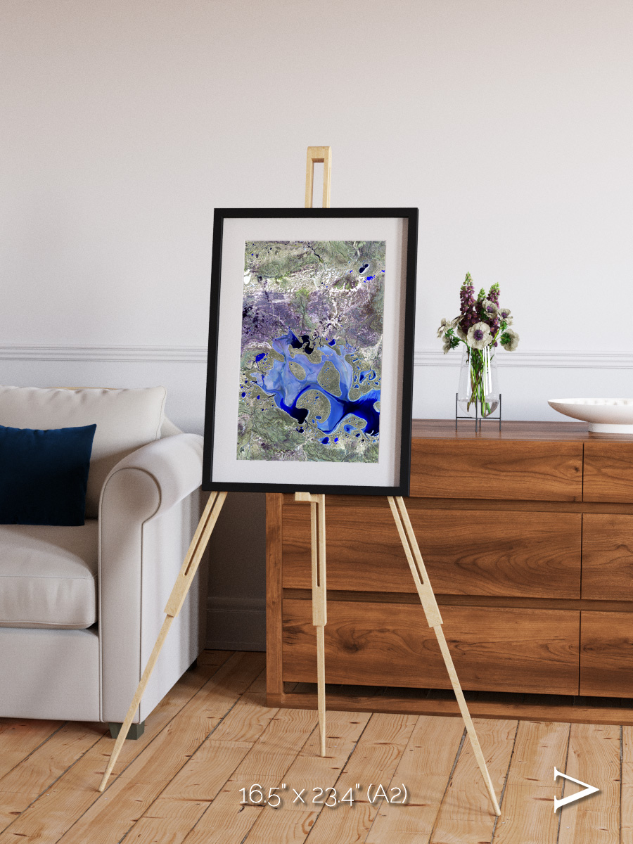 Lake Lines, Lake Carnegie Framed & Mounted Print