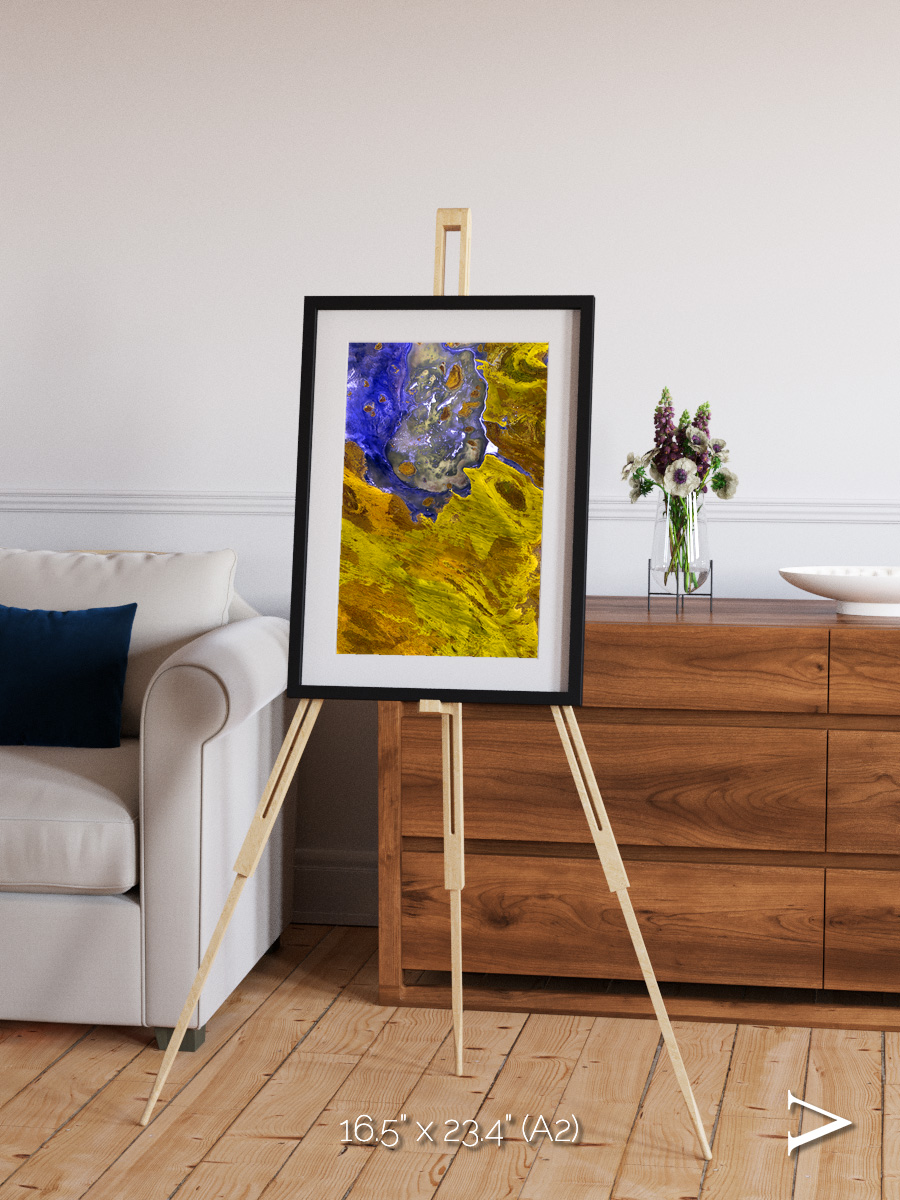 Saline Patterns, Lake Disappointment Framed & Mounted Print