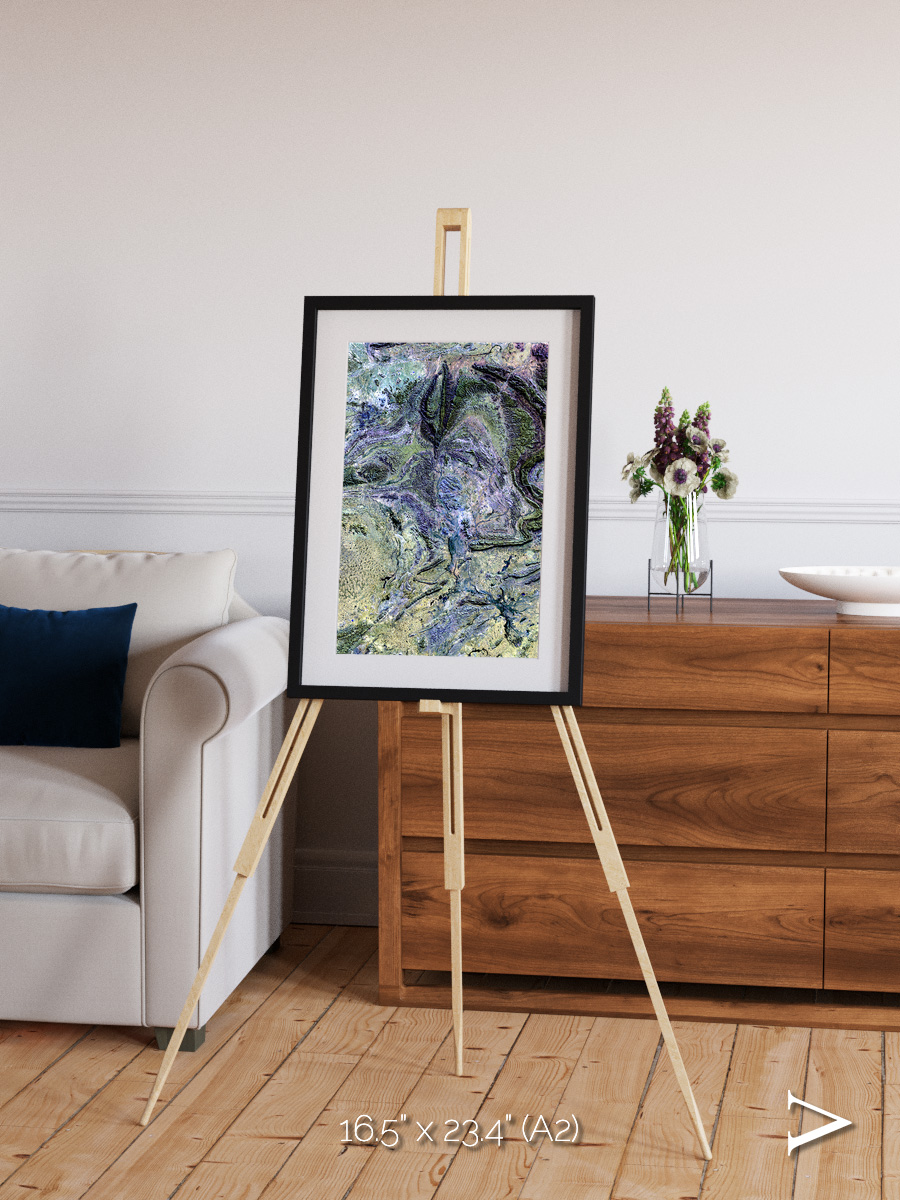 Mountain Textures, MacDonnell Ranges Framed & Mounted Print