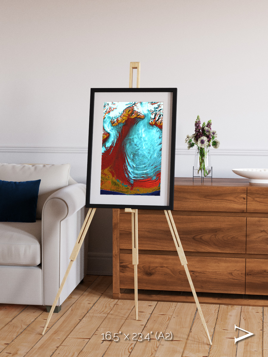 Glacial Passage, Malaspina Glacier Framed & Mounted Print
