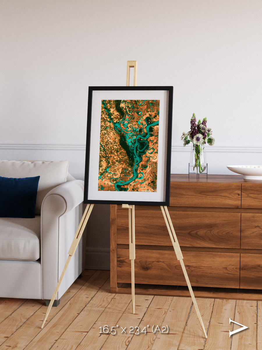 River’s Dance, Mississippi Framed & Mounted Print